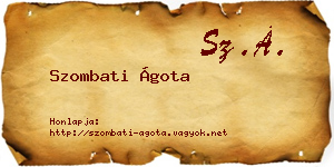 Szombati Ágota névjegykártya